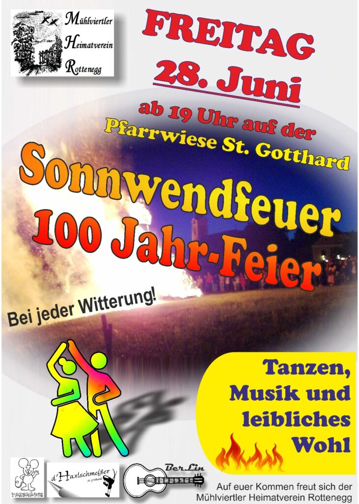 Sonnwendfeuer - 100 Jahre MHV Rottenegg